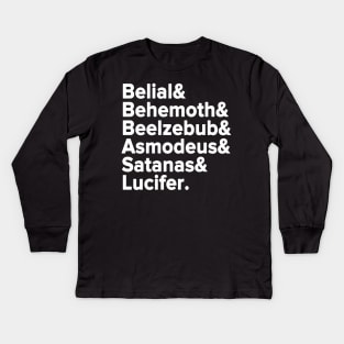 Ghost - Belial Behemoth Beelzebub Asmodeus Satanas Lucifer, Kids Long Sleeve T-Shirt